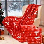Preboun 36 Pcs 50 X 60 Inch Christmas Blanket Red Reindeer Fleece Throw Warm. Fixed Price $194.18.