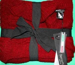 Berretti Italian Red Throw Blanket 50 X 60 New Warm Cuddly. Fixed Price $59.95.