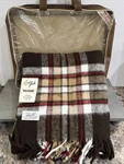 Vintage Faribo Oversized Brown Plaid Fluff Loomed Wool Fringed Throw Blanket New. Fixed Price $40.80.