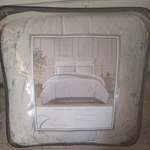 Charisma Terra $600 Queen 3PC Duvet Cover Set Tan Plus Bonus 2X White Euro Shams. Fixed Price $150.00.