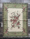 Cottage Farm Core Rose Tapestry Throw Blanket Shabby Chic 55X42 French Country. Fixed Price $50.00.