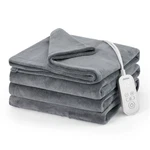 Sunbeam Electric Heated Bed Blanket Grey Soft Microplush 12 Settings. Fixed Price $49.99.