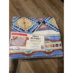 Basics Print Blanket King/queen 102" X 90" Blue New Frontier Southwestern Nwt. Fixed Price $39.99.