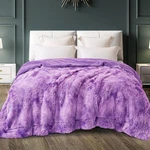 Exclusivo Mezcla Fuzzy Faux Fur Bed Blanket King Size, Reversible Shaggy Sher.... Fixed Price $59.02.