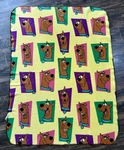 Vintage 2001 Scooby-doo Fleece Throw Blanket Cartoon Network 45X60 Yellow. Fixed Price $44.99.