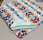 Pendleton Oeko-tex Sherpa Fleece Southwestern Aztec Print Queen Size Blanket. Fixed Price $100.00.
