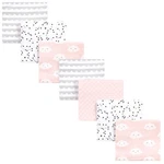 Hudson Baby Cotton Flannel Receiving Blankets Bundle, Pink Clouds, One Size. Fixed Price $23.99.