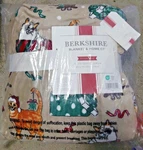 Kitty Cat Christmas Berkshire Blanket Oversized Velvetsoft Throw 60" X 70". Fixed Price $36.99.