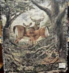Simply Home White Tail Deer Family Wild Afghan Throw Blanket 50" X 60" New. Fixed Price $49.99.