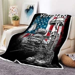 Veteran Throw Blanket, Navy Air Force Army Soft 50X60IN, Black. Fixed Price $28.88.
