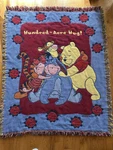 Disney Hundred Acre Hug Throw Blanket Tapestry Wall Hanging Fringes Pooh Piglet. Fixed Price $24.00.