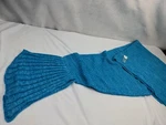 Mermaid Tail Blanket Soft Knitted Crochet Sleeping Bag Throw For Adults Blue. Fixed Price $12.00.