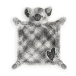 Demdaco Plush Gray Plaid Koala Kisses Blankie Security Blanket Lovey Rattle New. Fixed Price $29.92.