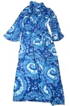 Snuggie Wearable Blanket With Sleeves Blue White Tie Dye Fleece Original 71"X54". Fixed Price $19.95.