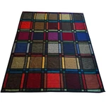 Vintage 90S Aurora Biederlack Color Block Blanket Stained Glass Throw 75 X59. Fixed Price $67.99.