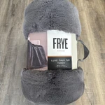 New Frye Luxe Faux Fur Luxury Throw Blanket Reversible 60" 70" Color Gray Soft. Fixed Price $118.97.