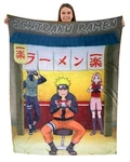 Naruto Throw Blanket Ichiraku Ramen Shop Soft Fleece Plush 45" X 60". Fixed Price $29.74.