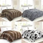 Hst Soft Warm Thick Faux Fur With Sherpa Back Bed Blanket Queen Animal Print. Fixed Price $52.19.
