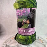 Frontier Wilderness Bears Plush Throw 50"X 60" Family Soft Polyester. Fixed Price $8.00.