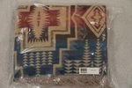 Pendleton Harding Star Wool Throw Blanket Fringed Royal 62"X60" Nwt. Fixed Price $164.99.
