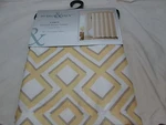 Hudson & Essex Cyrus Sailcloth Shower Curtain 72X72 Gold Brown White Diamond. Fixed Price $24.98.