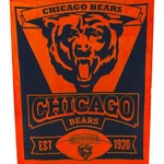 Nfl Chicago Bears Soft Fleece Throw Blanket 50" X 60"- Navy/orange. Fixed Price $19.99.