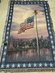 Nwt Thomas Kinkade Light Of Freedom Blanket Flag Painter Twin Towers Us. Fixed Price $47.99.