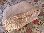 Simply Shabby Chic Pink Blanket Plush Soft Cozy Satin Trim King 102 X 90. Fixed Price $248.00.