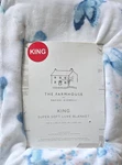 Shabby Chic, Rachel Ashwell, Farmhouse, White, Blue Butterflies, King Blanket. Fixed Price $60.00.