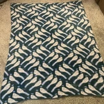 Anthropologie Throw Blanket Cozy Knit Soft Fable 50"X70" Blue Birds. Fixed Price $85.00.