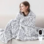 Mh Mylune Home Leopard Print Heated Throw Blanket, Etl & Fcc Certified Electric. Fixed Price $80.59.