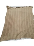 Pottery Barns Brown Bedding Cable Knit Blanket And Faux Fur 52 46. Fixed Price $40.50.