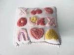 Target Spritz Valentine Day 8IN Xo Love Cherries Square Plush Throw Pillow. Fixed Price $17.99.