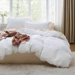 Bedsure White Duvet Cover Queen Size - Soft Prewashed Set, .... Fixed Price $27.56.