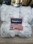 New With Tags Happycare Textiles White Fox-look Fur (faux) BLANKET--60" 80". Fixed Price $69.00.