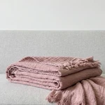Simple & Opulence Muslin Cotton Throw Blanket Dusty Rose Minimalist Neutrals New. Fixed Price $23.65.