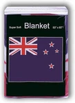 Zealand Flag Fleece Blanket *new* 50"X60" Travel Throw Cover All Blacks. Fixed Price $23.88.