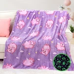 Pig Glow The Dark Blanket Soft Fleece Animal Throw Pink Gifts 50X60. Fixed Price $33.26.