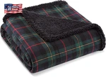 Eddie Bauer - Throw Blanket, Brushed Fleece & Plush Sherpa Bedding,. Fixed Price $35.24.