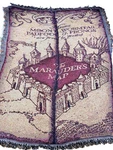 Harry Potter Marauders Map Tapestry Throw Blanket Warner Bros Red 57''X46''. Fixed Price $34.91.