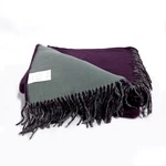Cozelle Reversible Fringed Throw Eggplant - 50" X 60". Fixed Price $19.99.