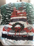 Safdie & Co. Plush Christmas Throw Blanket W/ Sherpa 48 X 60 Car Of Presents. Fixed Price $30.00.