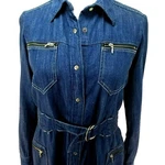 G-star Raw Tacoma Denim L/s Shirtdress Snap Up Zip Pockets Womens $200 *. Fixed Price $107.25.