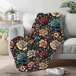 Floral Throw Blanket Queen Bedding Elegant Home Decor. Fixed Price $75.36.