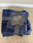 Nwt! Ralph Lauren Classic Micromink Blanket Navy Blue Soft King Size 108" X 90". Fixed Price $69.95.