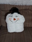 Pillowfort Snowman Hooded Blanket 40" X 50" Hand Mitts Pockets Christmas Kids. Fixed Price $14.99.