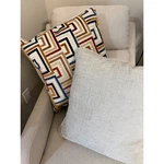 Ashley Signature Set Of 2 Decorative Throw Pillows Geometric Maze Textured Cream. Fixed Price $39.99.