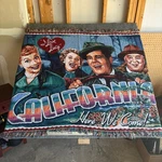 Love Lucy California Here We Come Woven Tapestry Throw Blanket Fringed 42X60. Fixed Price $27.00.