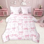 Feelyou Girls Pink Bow Comforter 7-PIECE Bedding Set Full Size Bag. Fixed Price $48.31.