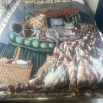 New Manual Woodworkers & Weavers Cat Tapestry Throw Blanket "kitty Corner" 51X68. Fixed Price $39.99.